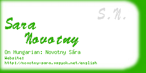 sara novotny business card