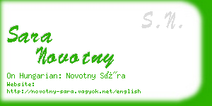 sara novotny business card